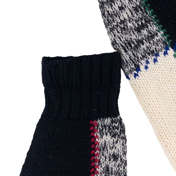 Vintage Boston Traders Wool Sweater XLT Chunky Knit Check Geometric Grandpa 90s - Picture 5 of 8